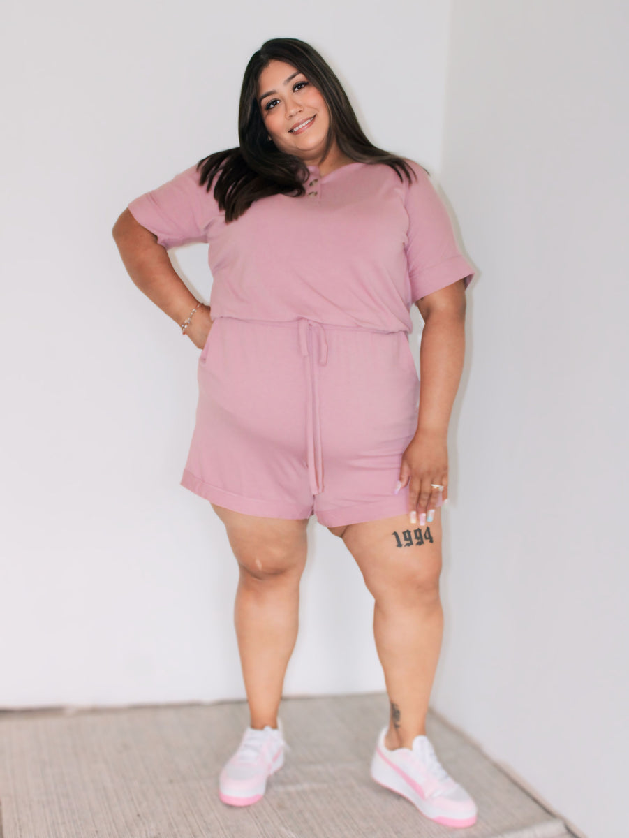 Her lip to Two-Tone Ribbon Romper レディース
