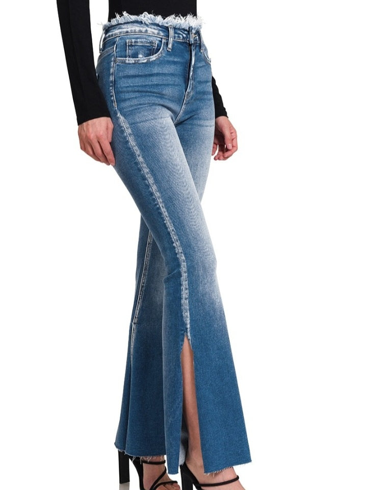 Ruby's Flare Jeans with Side Slits