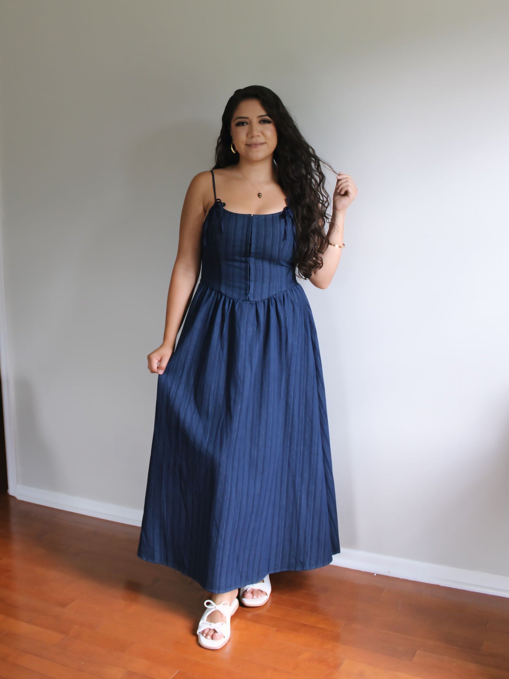 Dark Denim Dream Corset Dress