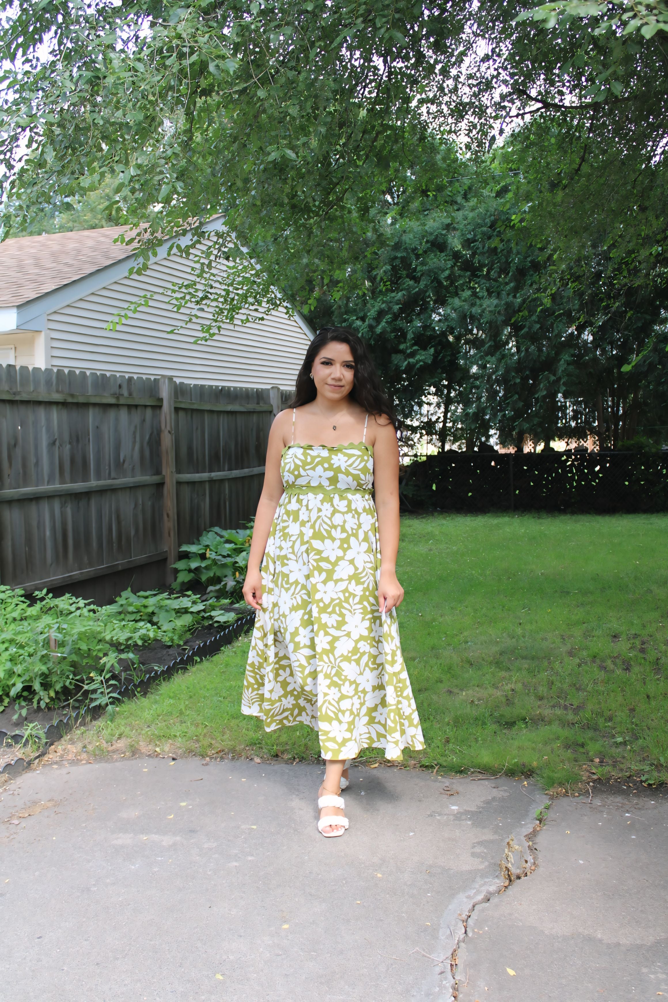 Kiwi Floral Cut-Out Sundress