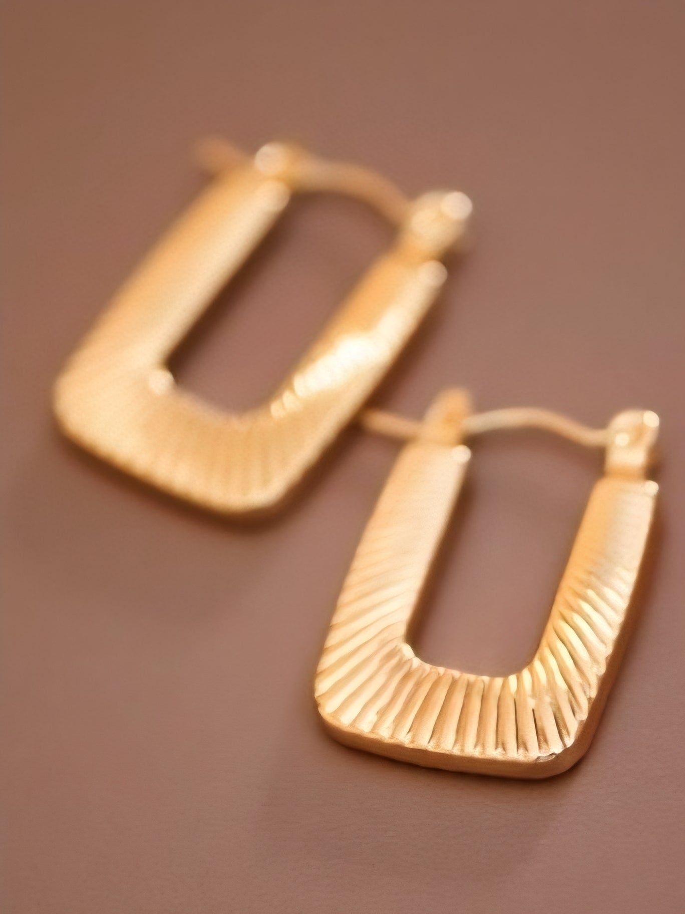 18K Natalie's Stainless Steel Hoops
