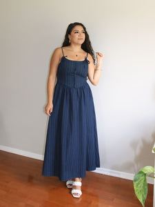 Dark Denim Dream Corset Dress