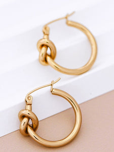 Pretty Knot 18K Gold Dipped Hoops